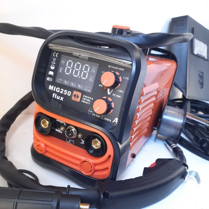 Migomat Spawarka Mig 250A - MMA / FLUX / FCAW - 3w1 z DRUTEM KD1875