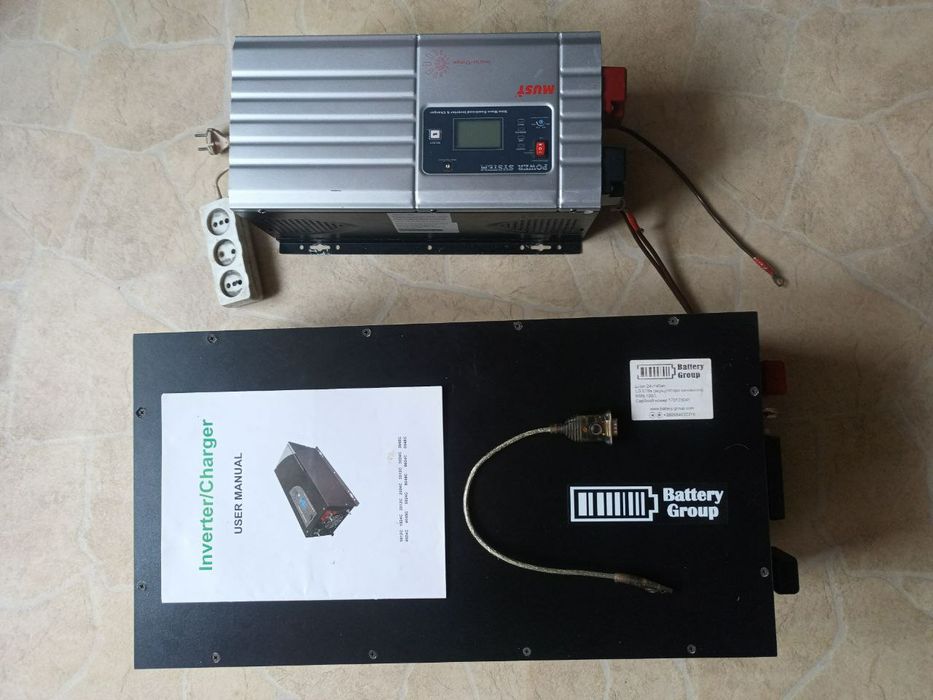 Інвертор + Аккумулятор 3,6КW 24V 140Ah 7S Li-ion на  14 LGX-E78 з BMS