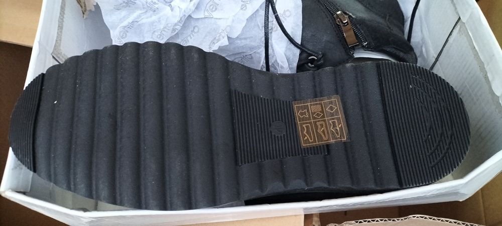 Męskie buty do kostki, ocieplane skórzane,rozm.40