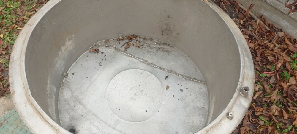 Чан з нержавійки діаметр 120см в глибину 60см,товщина стінок 2.5