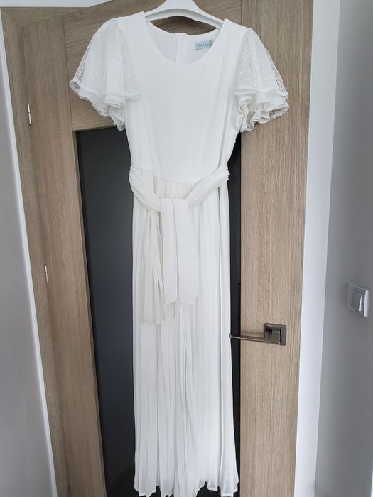 Kombinezon biały 146 Abel&Lula plisowany szerokie nogawki