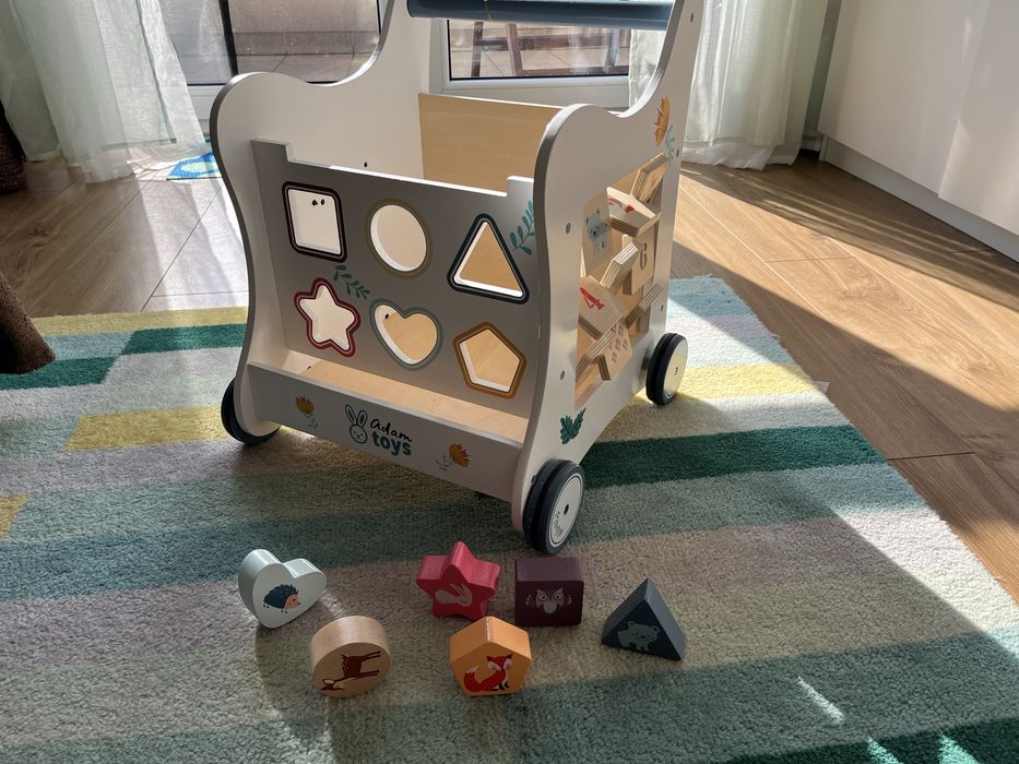 Chodzik pchacz drewniany 5w1 Leśna przygoda