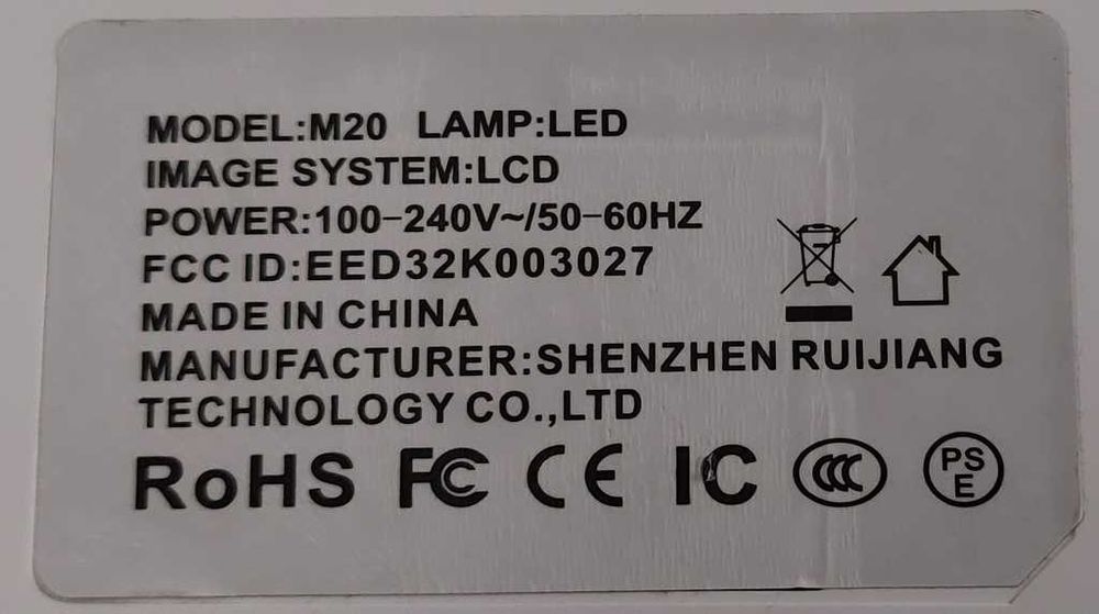 Projektor LED M20, 1080p, wyraźny obraz i autentyczne kolory