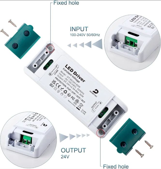 Dusktec LED driver 24v 60w