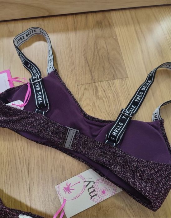 Купальник, люрекс, розмір С,колір бордо