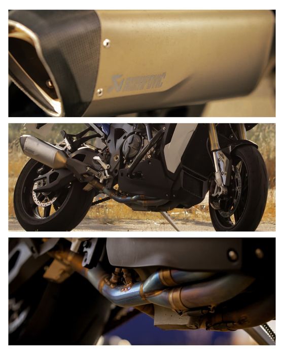 Bmw s1000xr pack m carbono escape akrapovic completo titânio