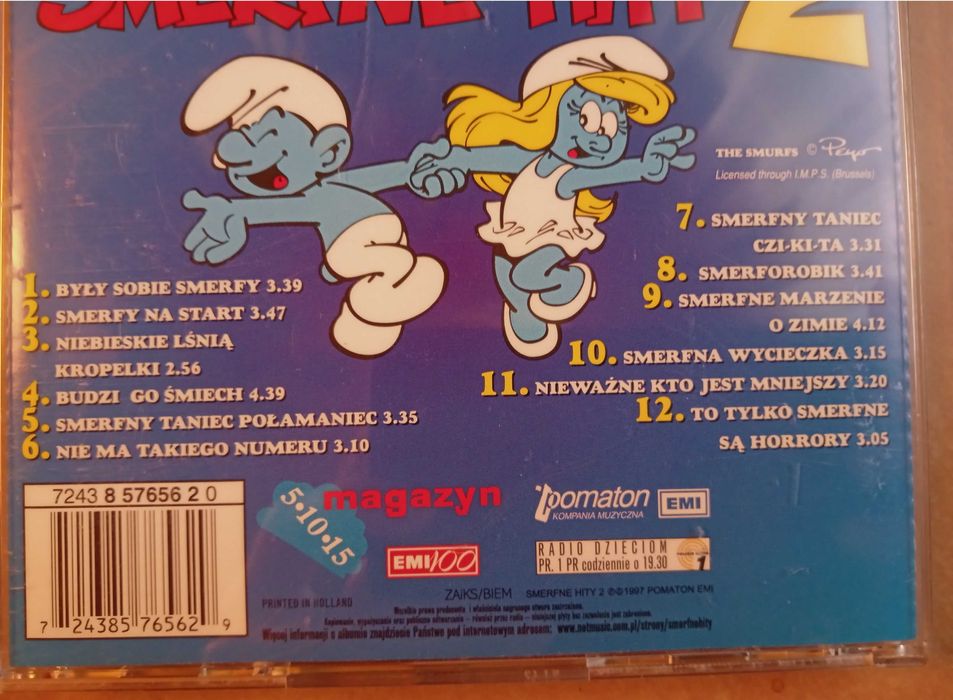 Smerfne hity 2  unikalne wydanie z 1997  r Pomaton