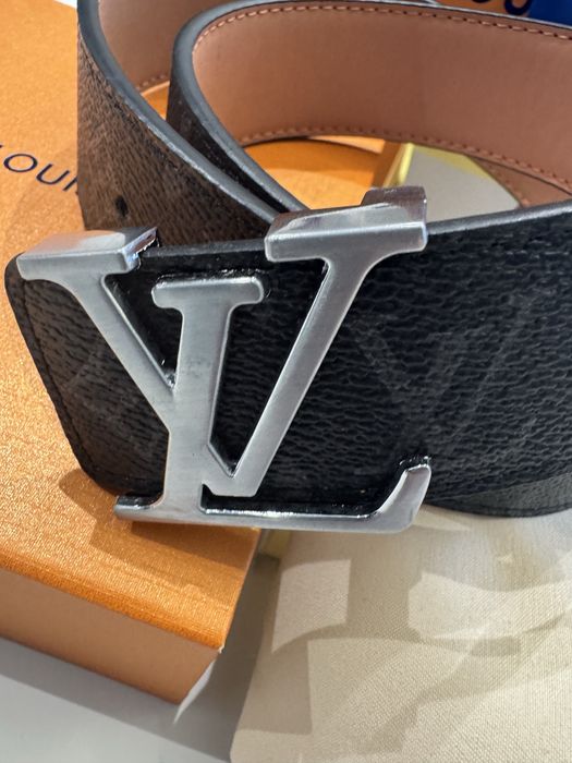 ремень   Louis Vuitton  кожа канва