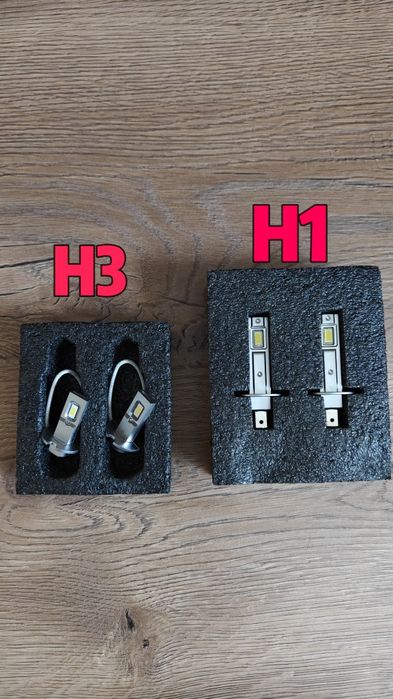 Комплект. LED лампи H1 H3 H4 H7 H8 H9 H11 HB3 9005 HB4 9006 H27 H13  70W 18000Lm 6000K безвентиляторні IP68 комплект 12-18В. Ціна за 2шт.