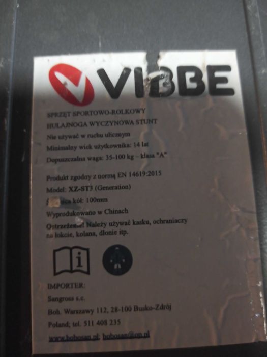 3 hulajnogi wyczynowe vibbe