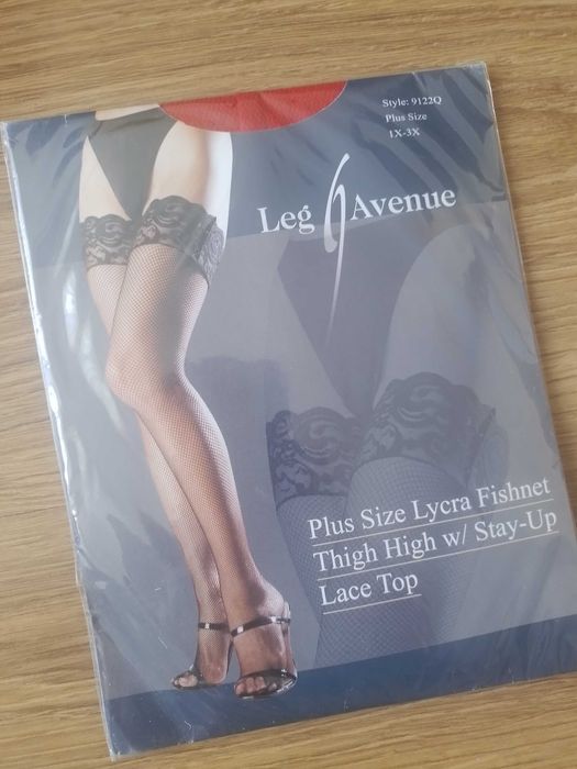 Leg avenue 9122q plus size red ponczochy