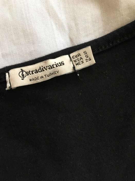 Stradivarius xs, bluzka z tiulowymi rękawami