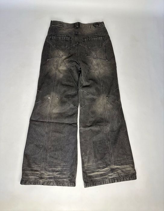 NFS NO FAITH STUDIOS flaired opium archive faded distressed джинси