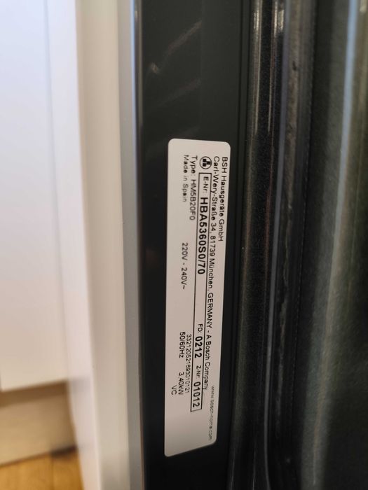 Forno de Encastre Bosch Inox – Praticamente Novo