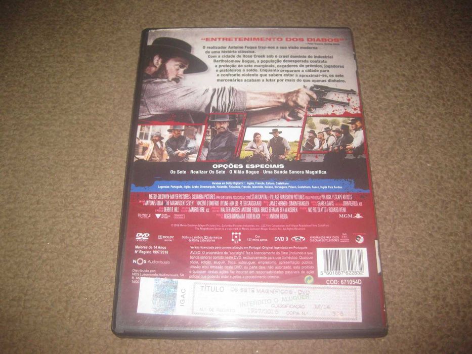 DVD "Os Sete Magníficos" com Denzel Washington