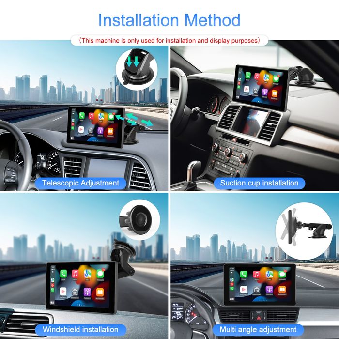 Rádio Portátil 10 polegadas CARPLAY Android auto GPS YouTube + Câmara