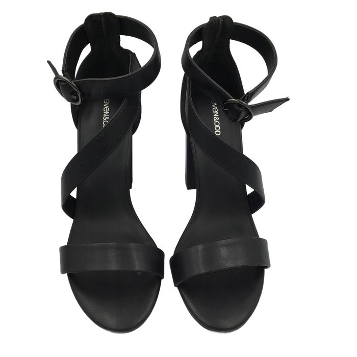 Buty damskie czarne sandały na słupku Even&Odd rozmiar 41