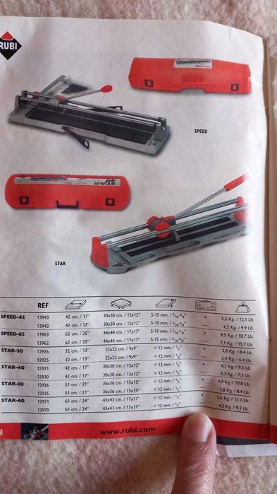 Máquina de corte de azulejos - com mala - RUBY