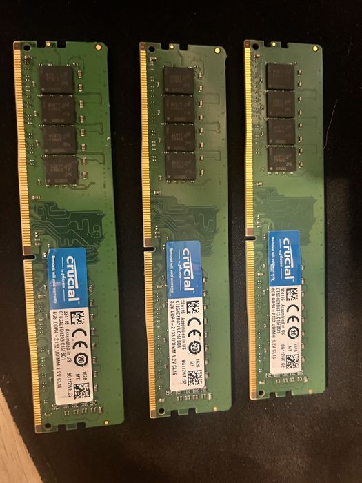 Ram  DDR4 2133 Crucial 8gb x3