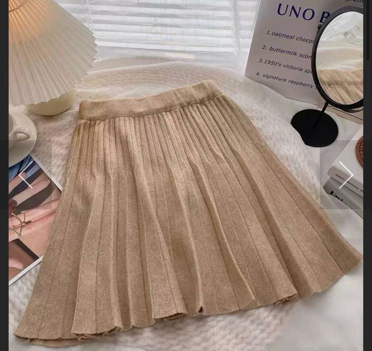 Спідниця вязана тепла плісе