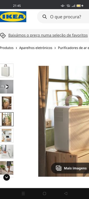 Purificador de ar, Uppatvind. IKEA, NOVO