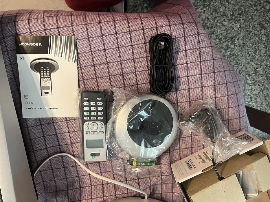 Telefone Fixo Sem Fios com Base e Carregador – Funciona Perfeitamente
