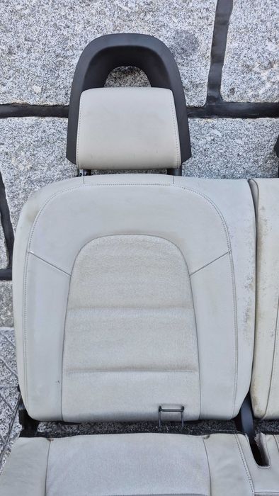 Bancos Audi A3 Cabriolet 8P facelift pele creme completos 2008 a 2013