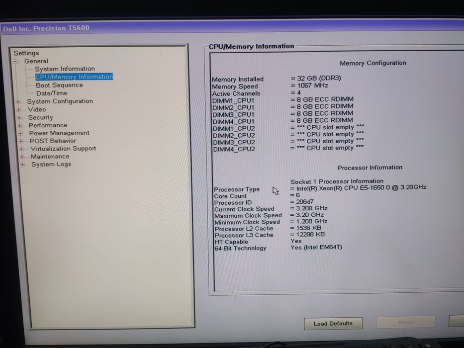 Dell Precision Workstation T5600 (Intel Xeon E5-1650/32Gb ddr3)