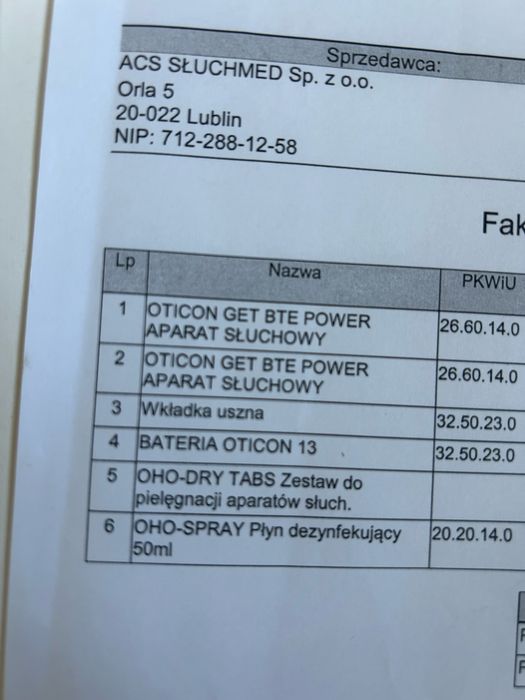 Aparat sluchowy