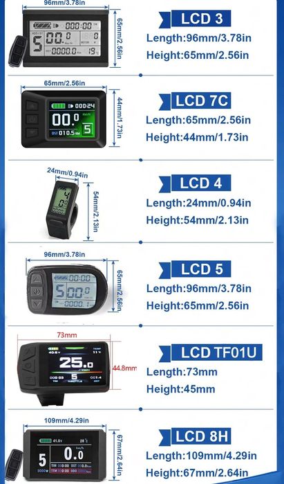 Синусний контролер KT KUNTENG з LCD 3 дисплеєм 36-48в 350w 500w 1000w