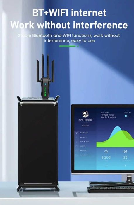 Pen Usb 2 em 1 Wifi+Bluetooth 5.0
Alcance 1300m