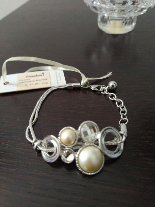Pulseira prateada anti-alérgica, elegante - Primadona - Nova!