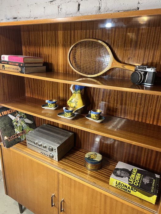 Piękna duża biblioteczka jasna prl vintage retro