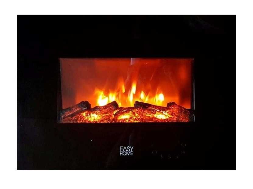 Kominek ścienny z funkcją grzewczą elektryczny LED