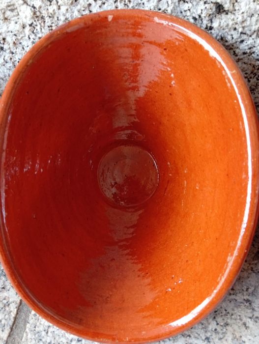 Lote de 3 arrozeiras ovais em barro