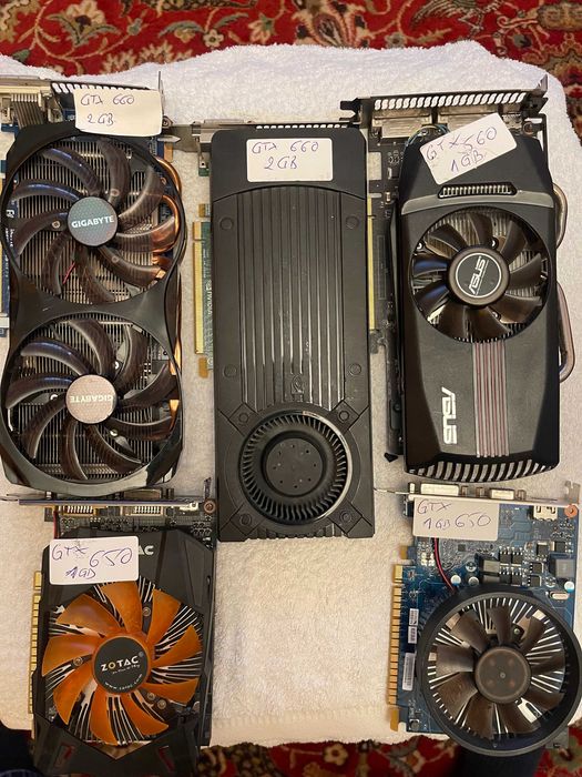 Tanie sprawne karty graficzne Qadro -GTX- Radeon -kolekcjonerskie -AGP
