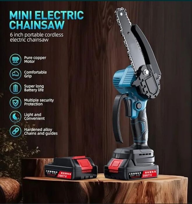 Акумуляторна ланцюгова пила 15см/сумісність Makita 21V