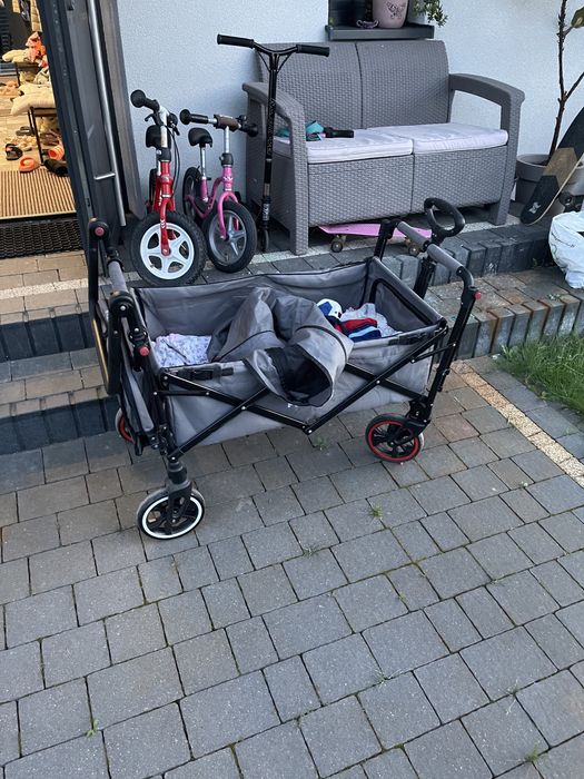 Wózek plażowy FUXTEC składany transportowy CT850 amortyzowany + koszyk