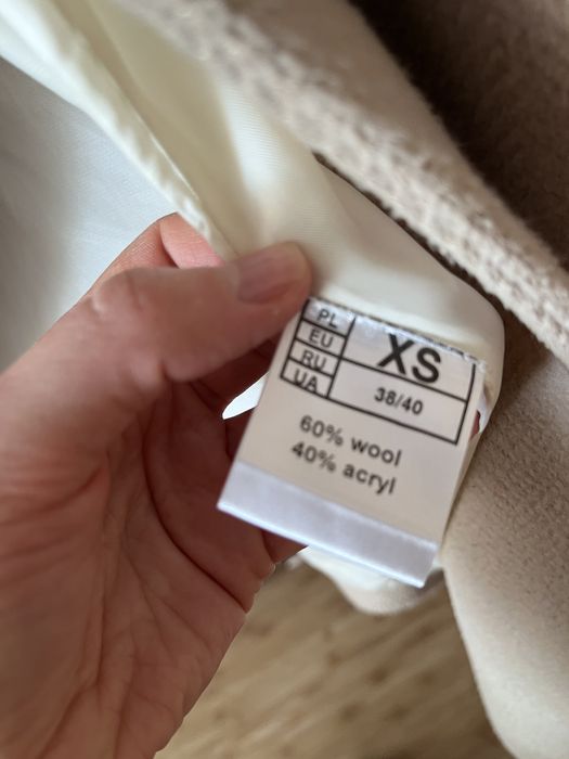 Пальто з вмістом шерсті беж