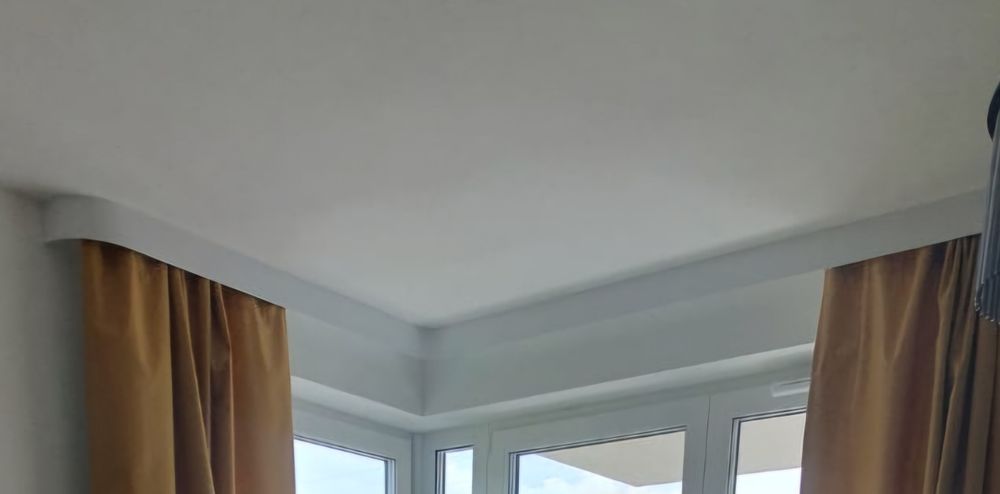 Szyna karnisz 130 180cm sufitowy z osłoną 9 łuk narożny żabki zakończe