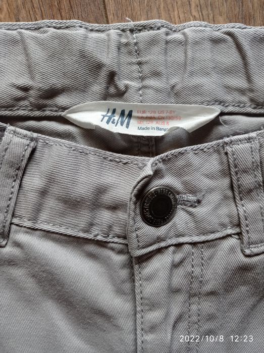Spodnie chłopięce h&m rozm. 128 cm 2 pary stan bdb