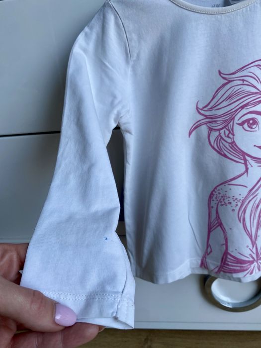 Dwie bluzki lonsleeve Elsa 110 116 H&M