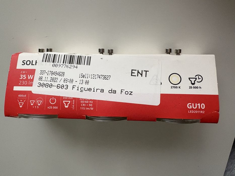 Projetor de teto+ com três lâmpadas. IKEA.