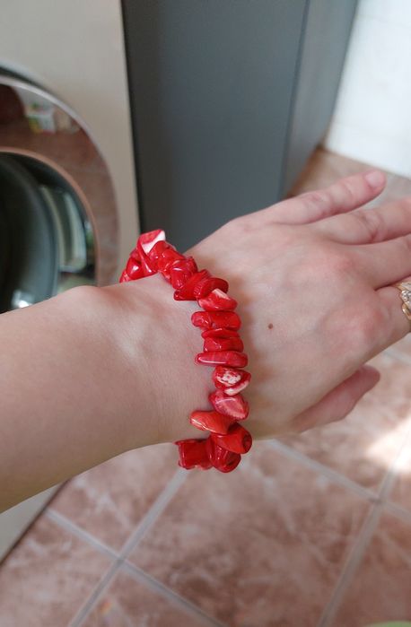 Браслет коралл камни натуральные