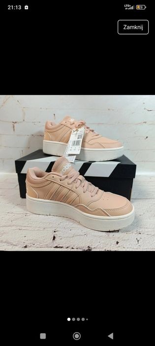 Adidas Hoops 3.0 Bold Sneakersy Damskie Beżowo-Różowe 37