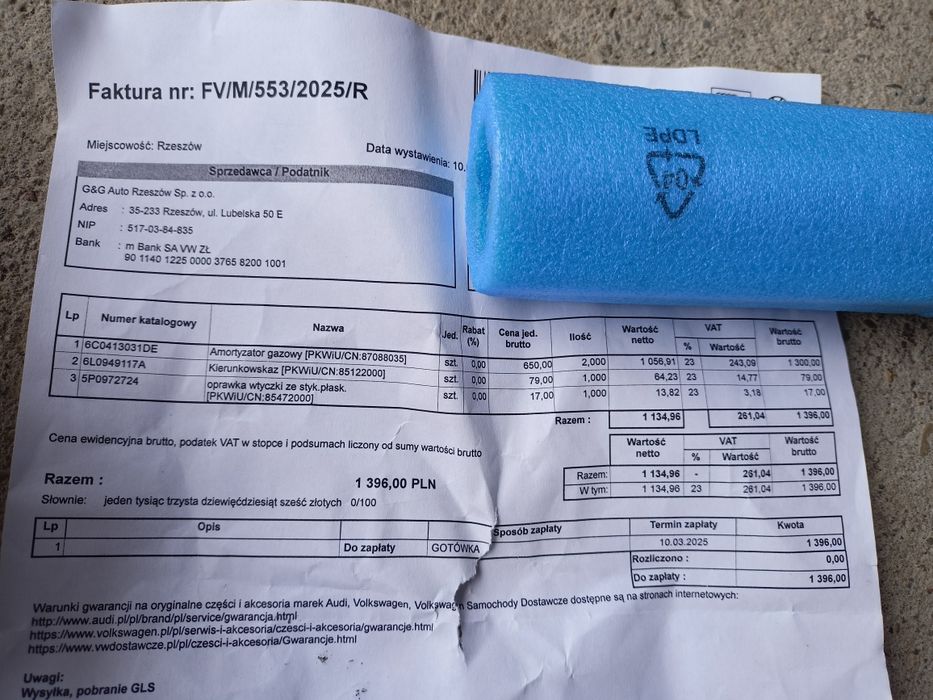 Amortyzatory Ibiza fr 2017 rok 1.2 TSI