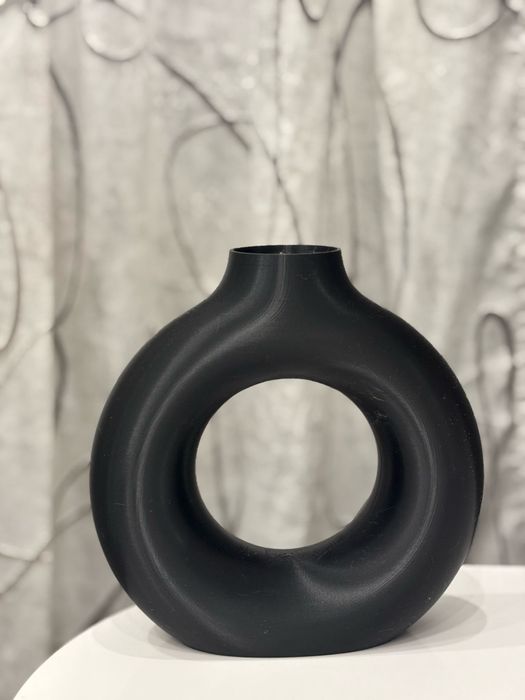 Vaso Decorativo Redondo Preto – Estilo Boho