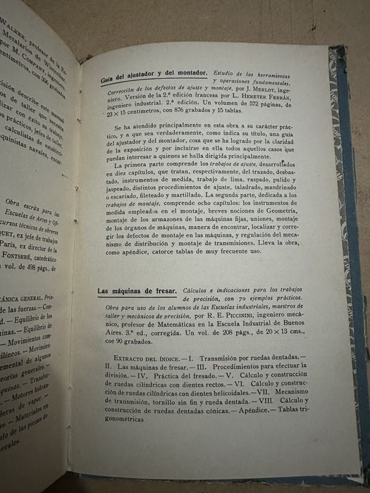 Livro antigo de mecanica