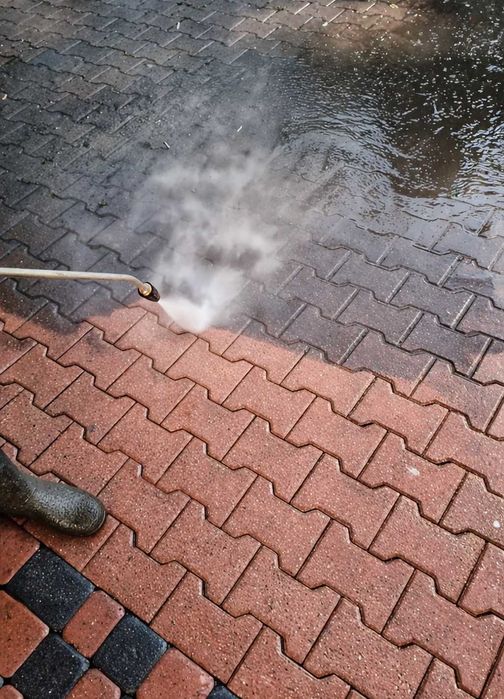 Mycie kostki brukowej