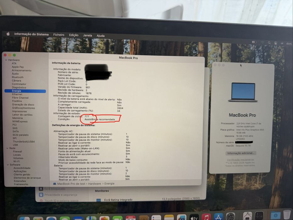MacBook Pro 13” 2019 — i7 | 16GB RAM | 500GB SSD
